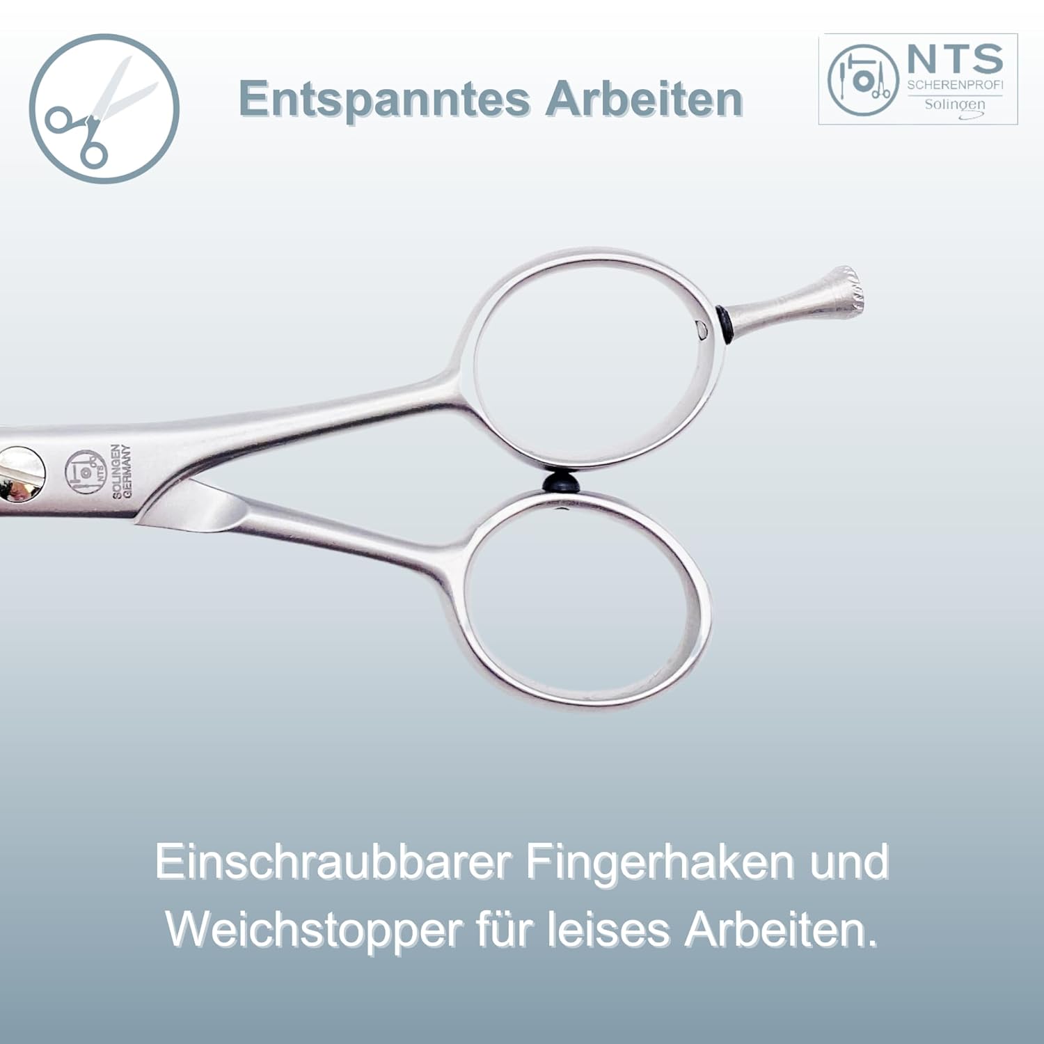 NTS Hundeschere Effilierschere rostfei, 30 Zähne einseitig